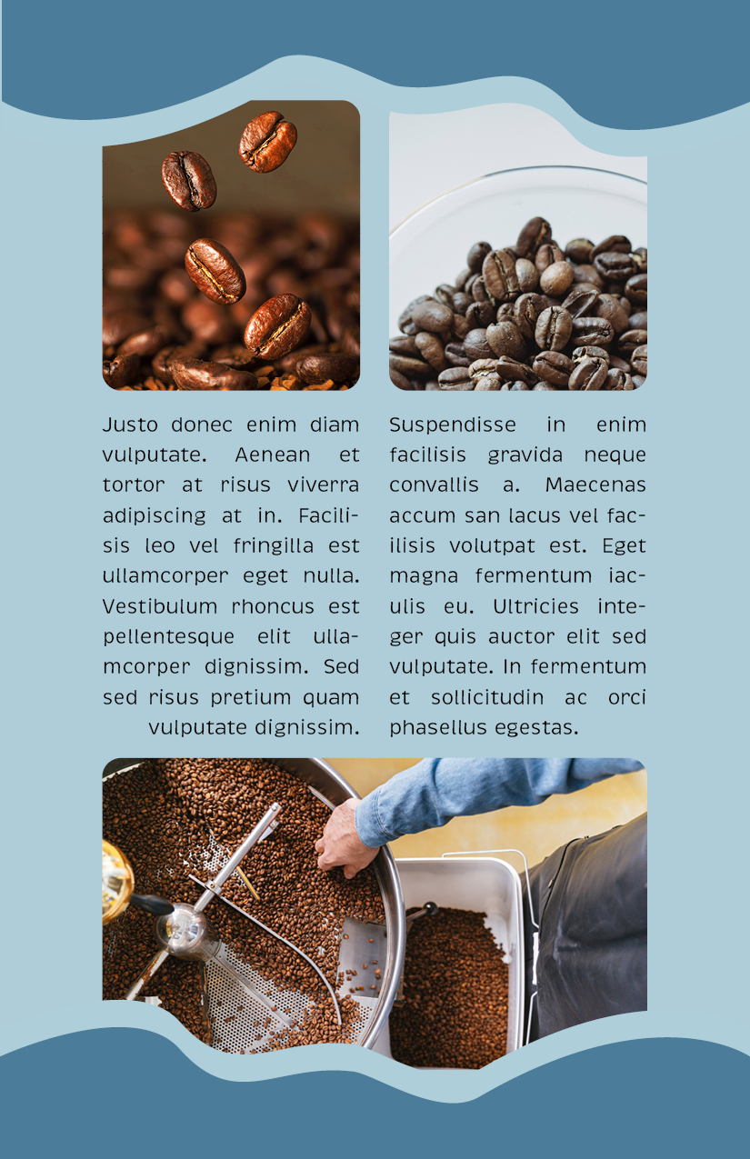 Page from the Oasis Coffee promotional booklet